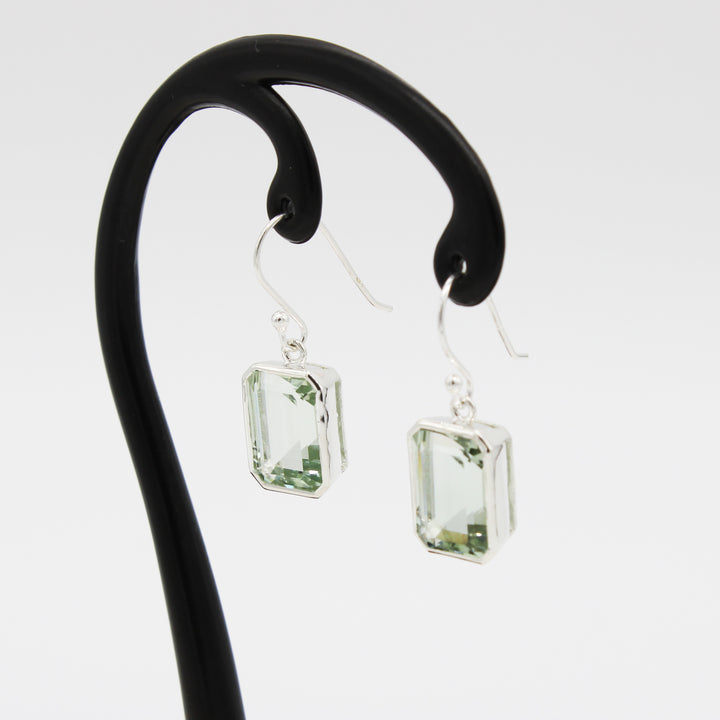 Green Amethyst Drop Earrings