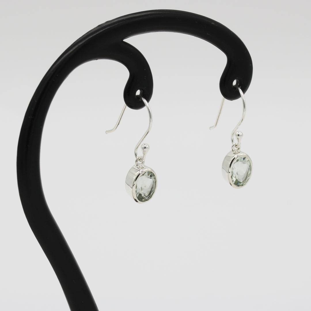 Green Amethyst Drop Earrings