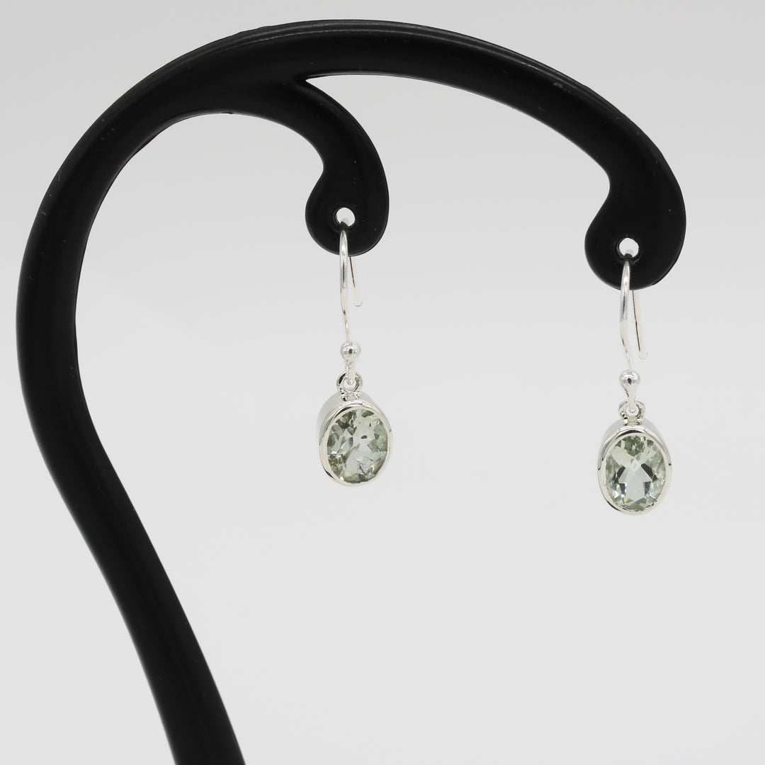 Green Amethyst Drop Earrings