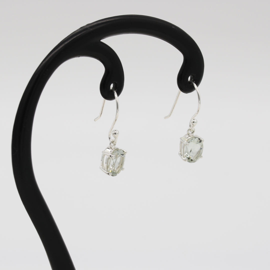 Green Amethyst Drop Earrings