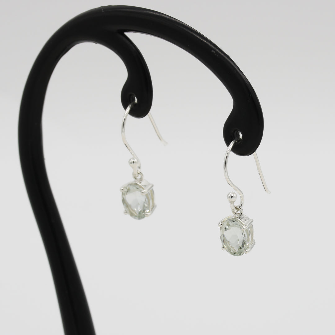 Green Amethyst Drop Earrings