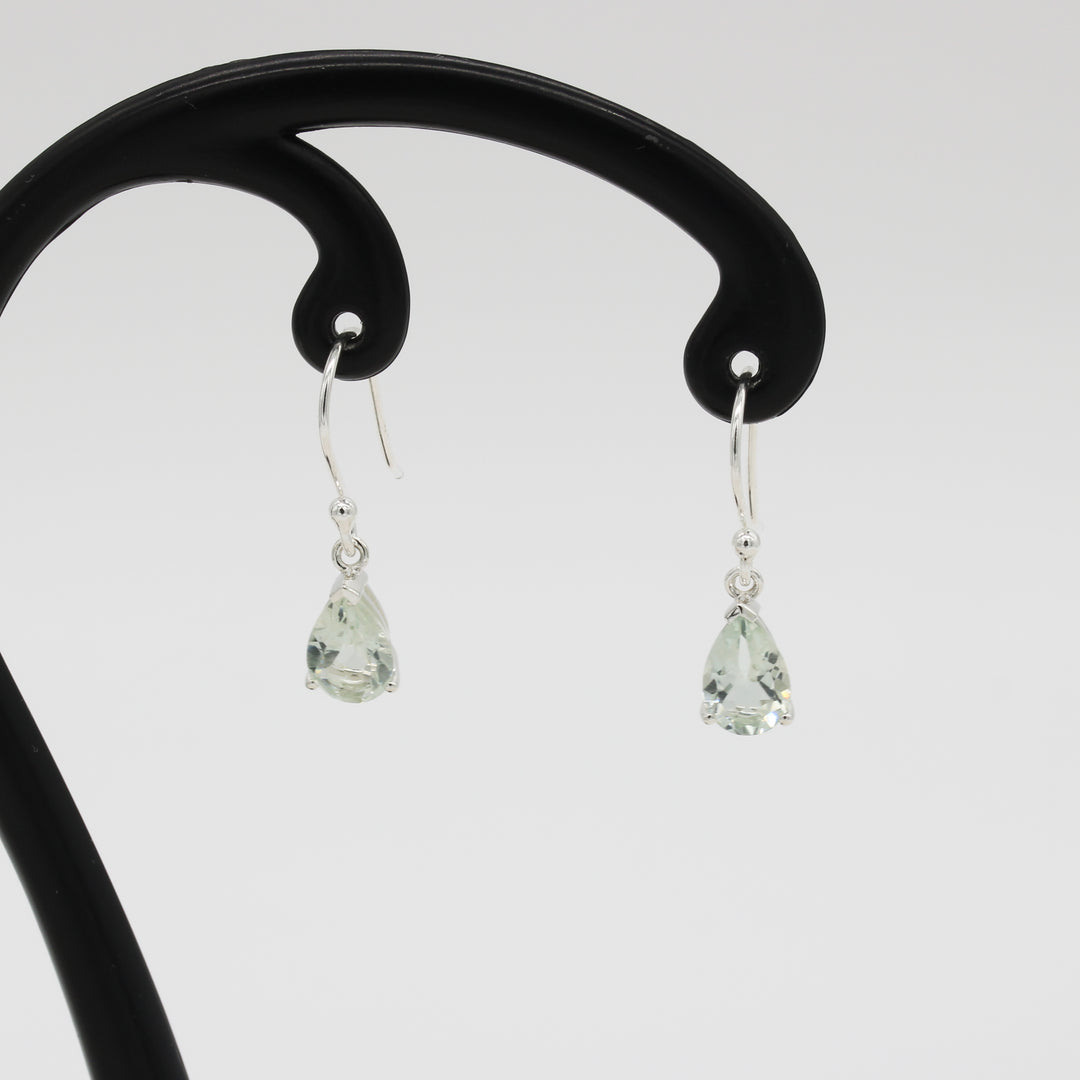 Green Amethyst Drop Earrings