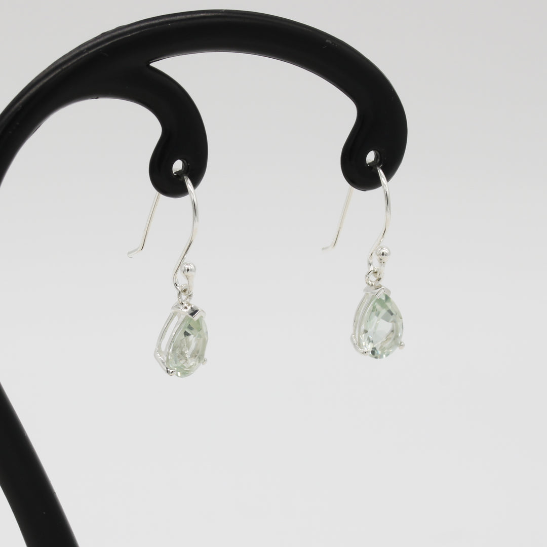 Green Amethyst Drop Earrings