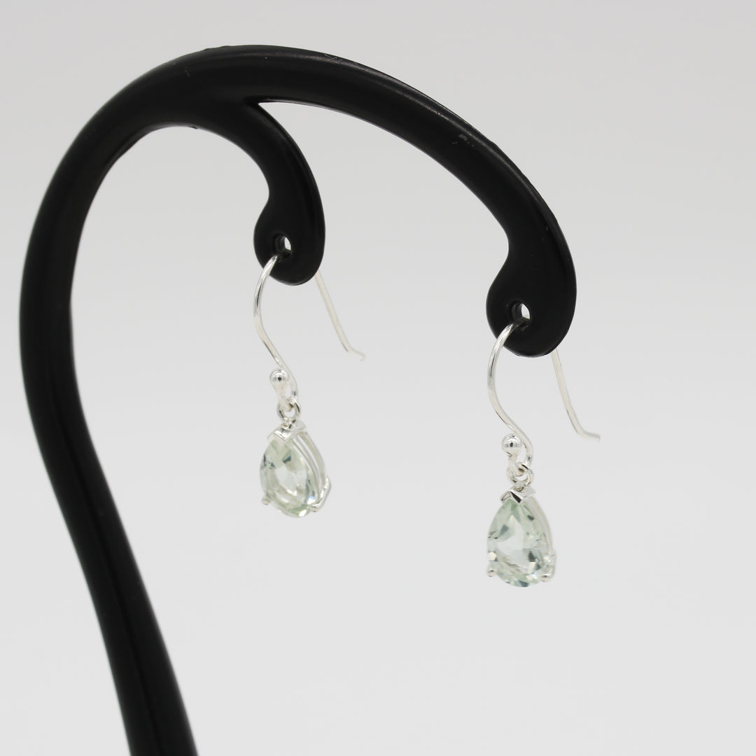 Green Amethyst Drop Earrings