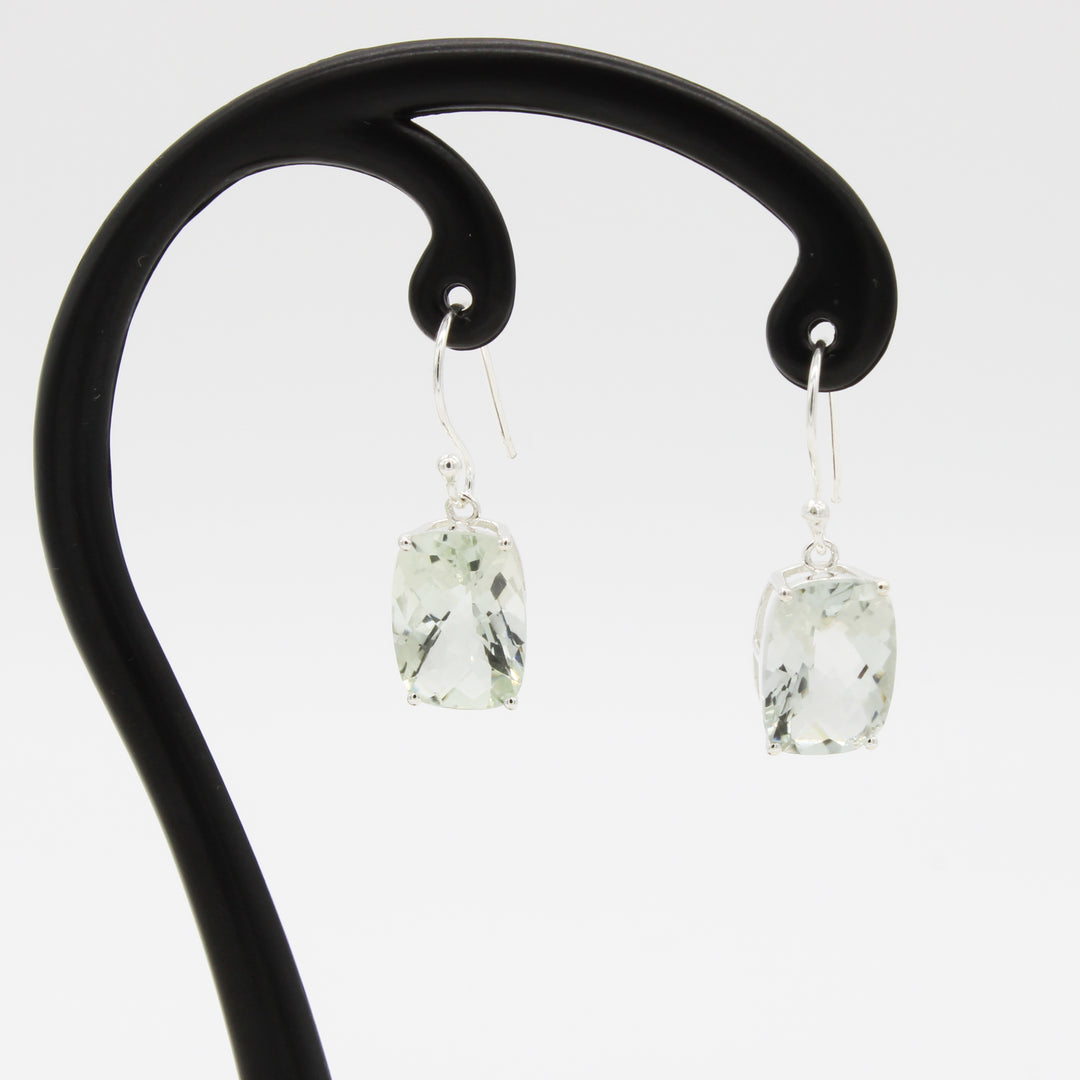 Green Amethyst Drop Earrings