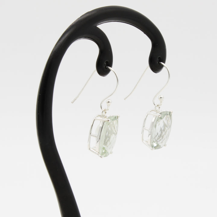 Green Amethyst Drop Earrings