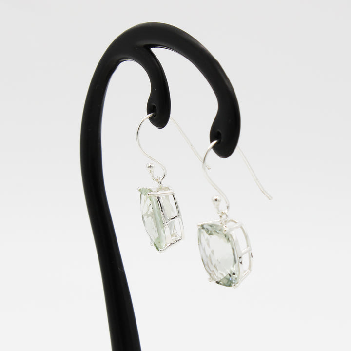 Green Amethyst Drop Earrings