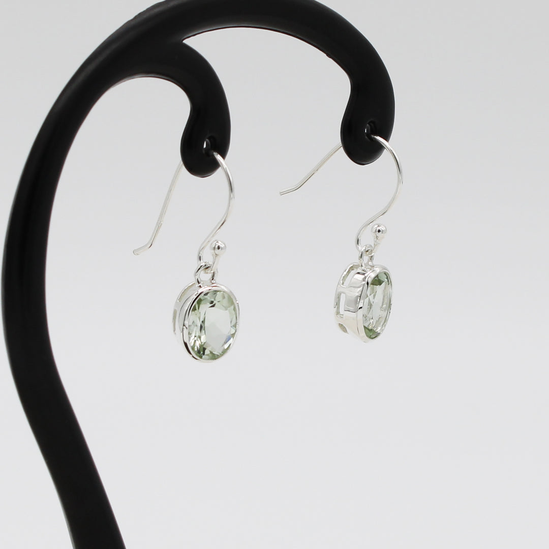 Green Amethyst Drop Earrings