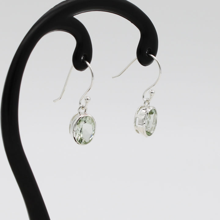 Green Amethyst Drop Earrings