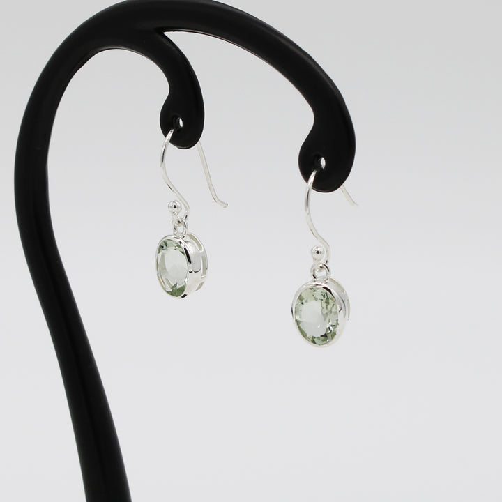 Green Amethyst Drop Earrings