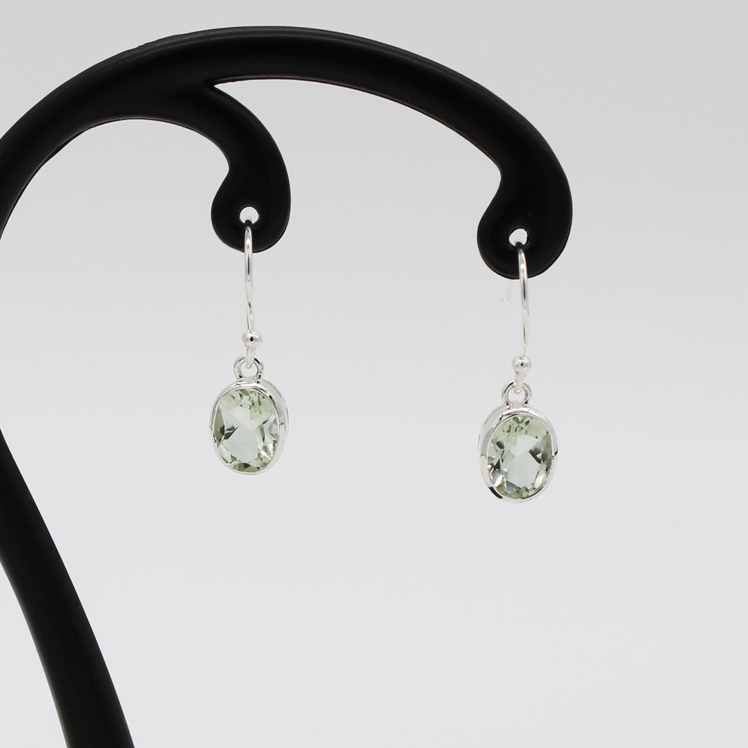 Green Amethyst Drop Earrings