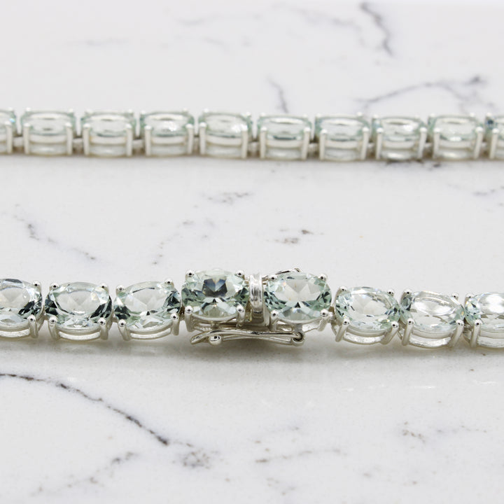 Green Amethyst Tennis Neklace