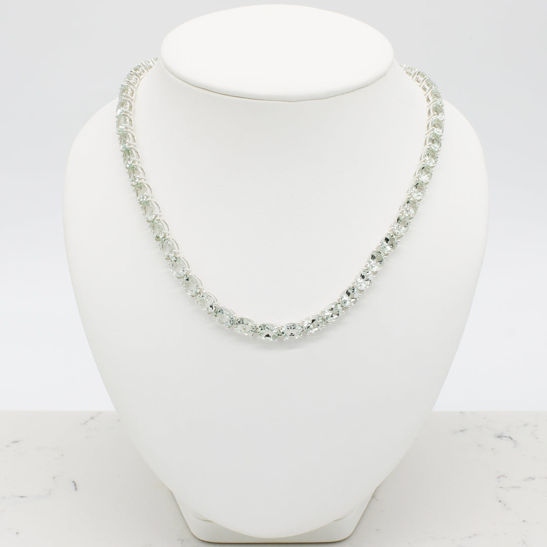 Green Amethyst Tennis Neklace