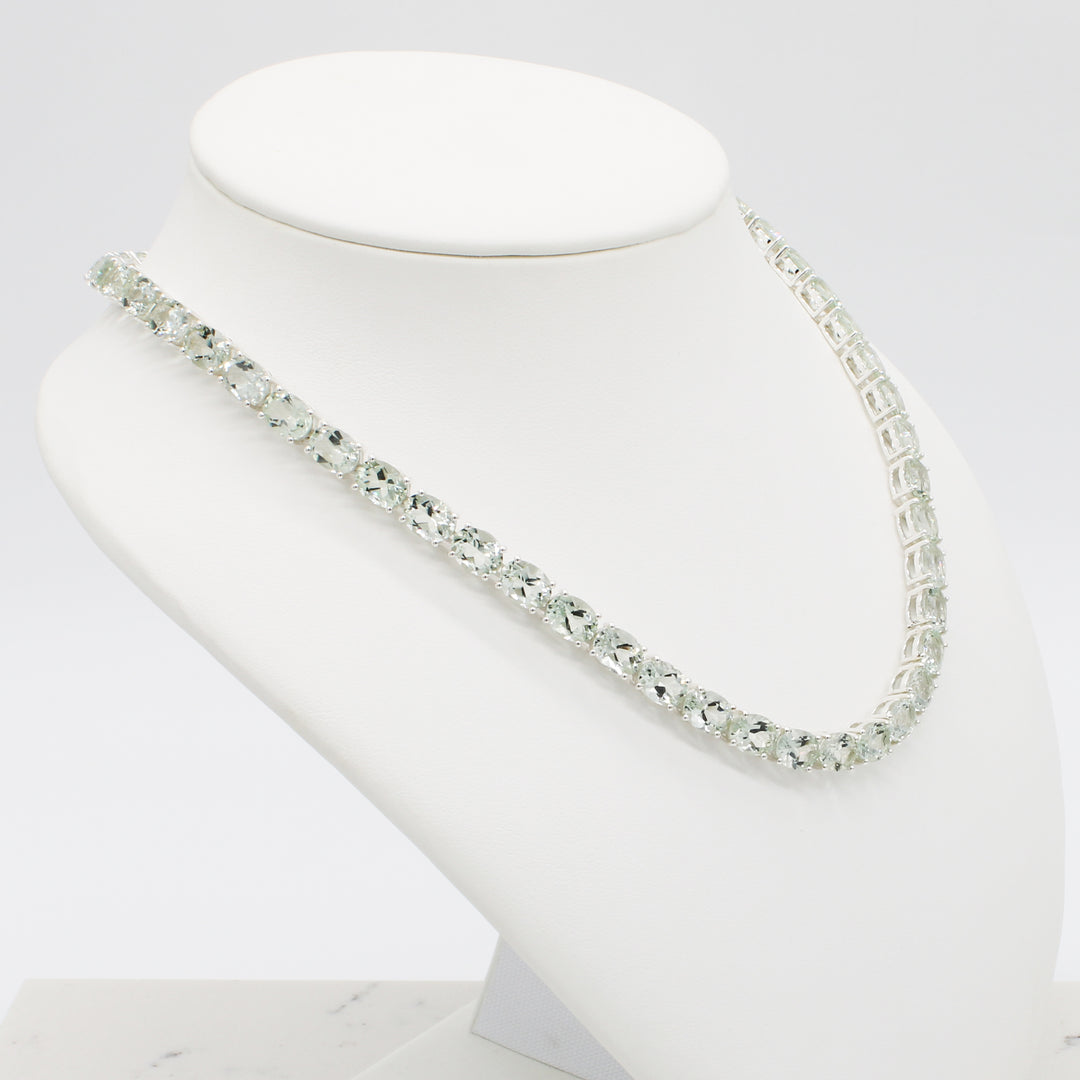 Green Amethyst Tennis Neklace