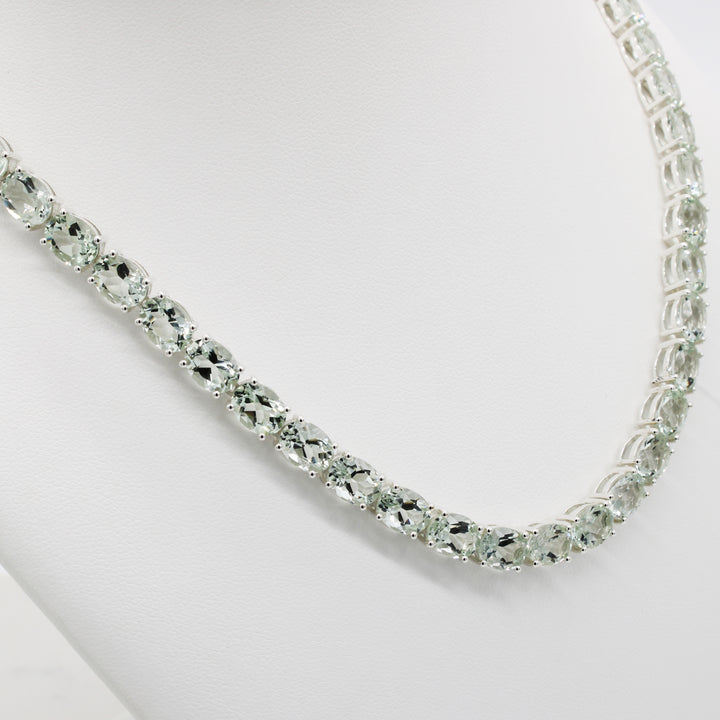 Green Amethyst Tennis Neklace