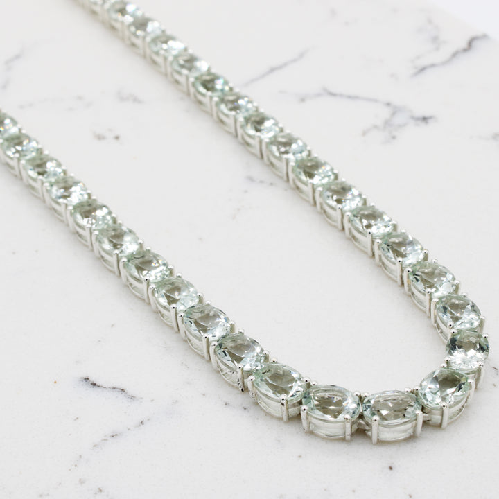 Green Amethyst Tennis Neklace