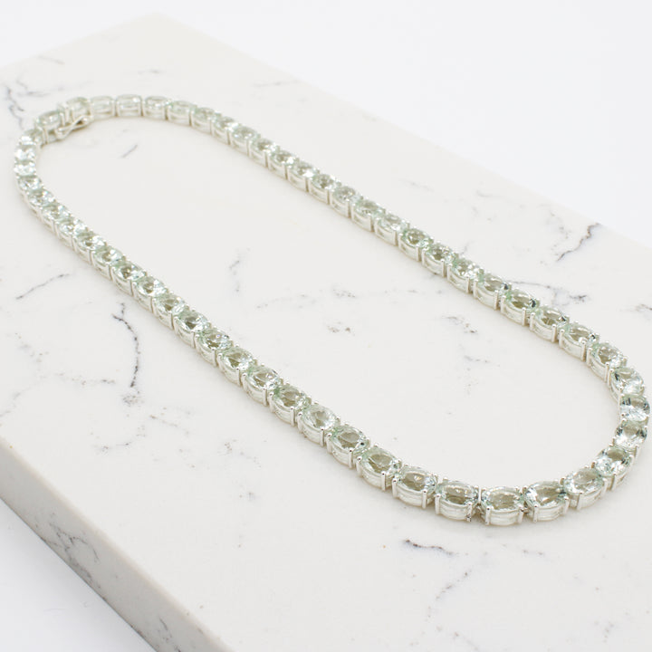 Green Amethyst Tennis Neklace