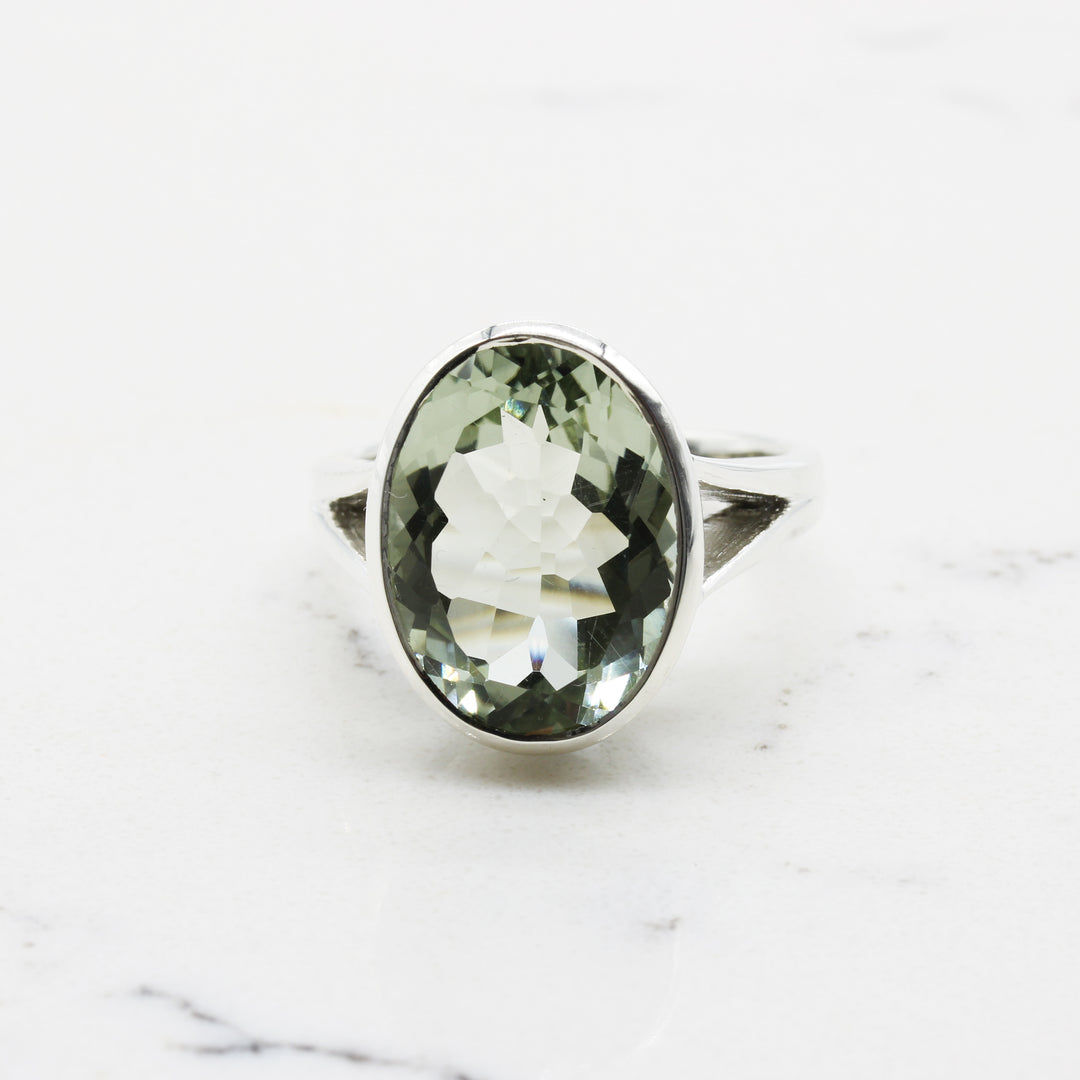 Green Amethyst Ring