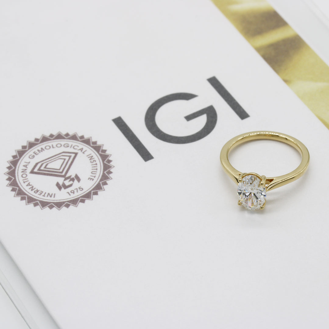 1.57ct Lab-Grown Diamond Oval Ring