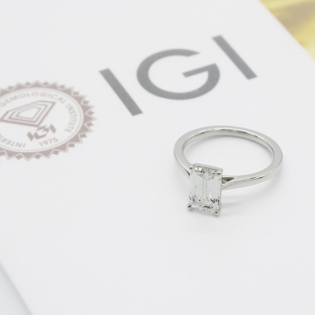 2.02ct Lab-Grown Diamond Emerald Cut Ring