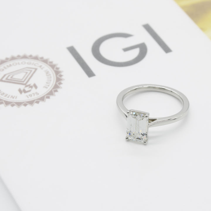 2.02ct Lab-Grown Diamond Emerald Cut Ring