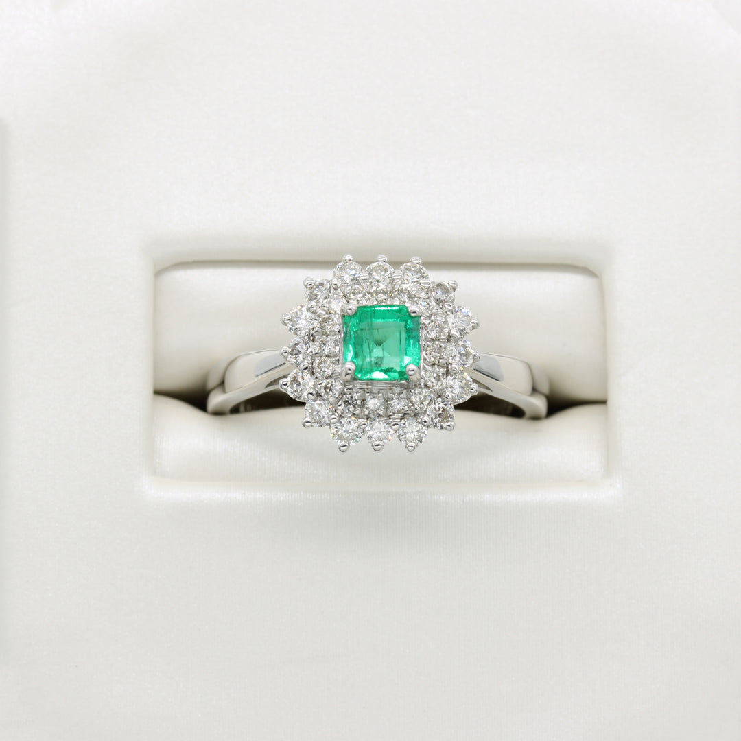 Emerald and Diamond Ring