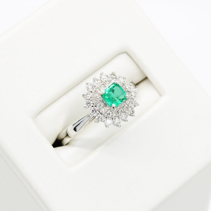 Emerald and Diamond Ring