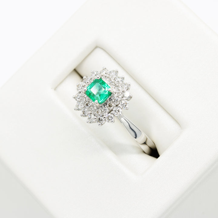 Emerald and Diamond Ring