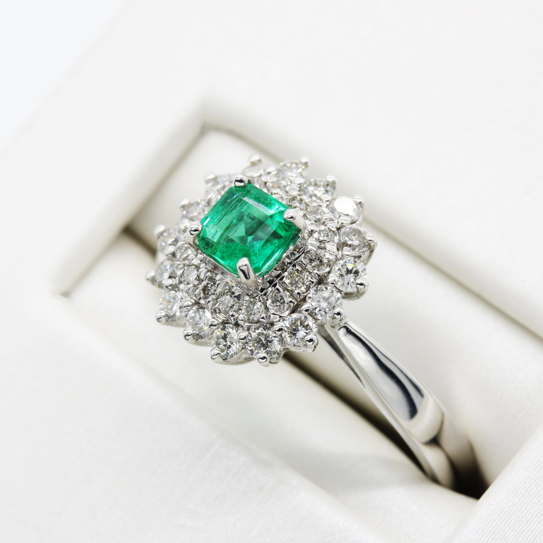 Emerald and Diamond Ring