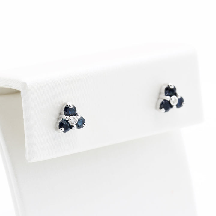 Sapphire and Diamond Studs