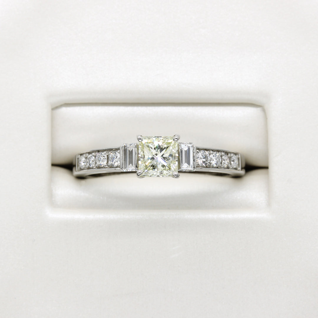 Champagne Princess Cut Diamond Ring