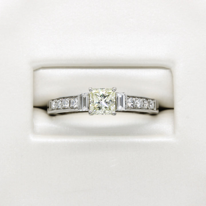 Champagne Princess Cut Diamond Ring