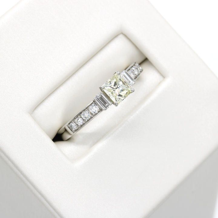 Champagne Princess Cut Diamond Ring