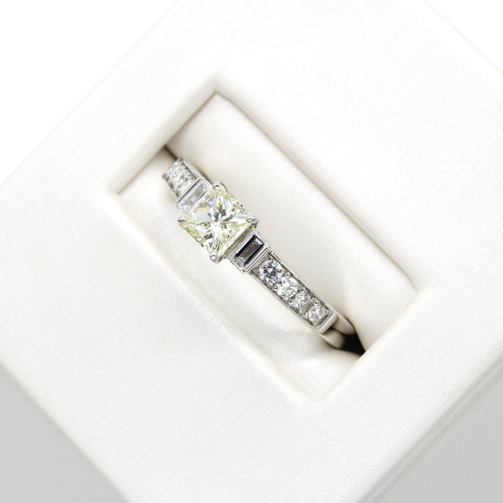 Champagne Princess Cut Diamond Ring