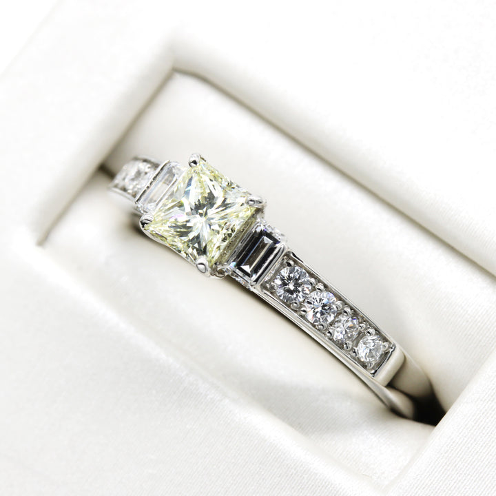 Champagne Princess Cut Diamond Ring