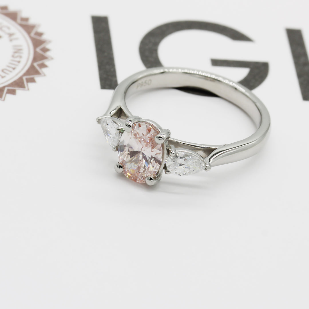 Pink Lab-Grown Diamond Ring