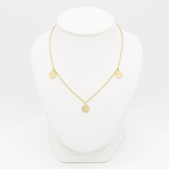 Gold Vermeil Three Disc Necklace