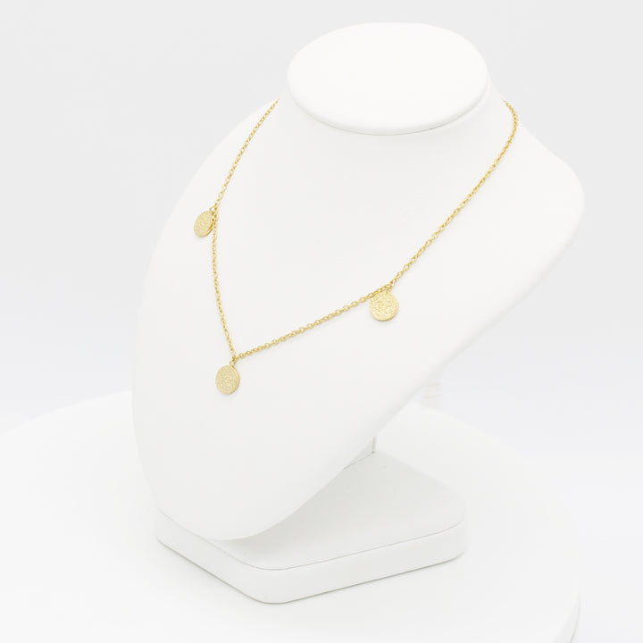 Gold Vermeil Three Disc Necklace