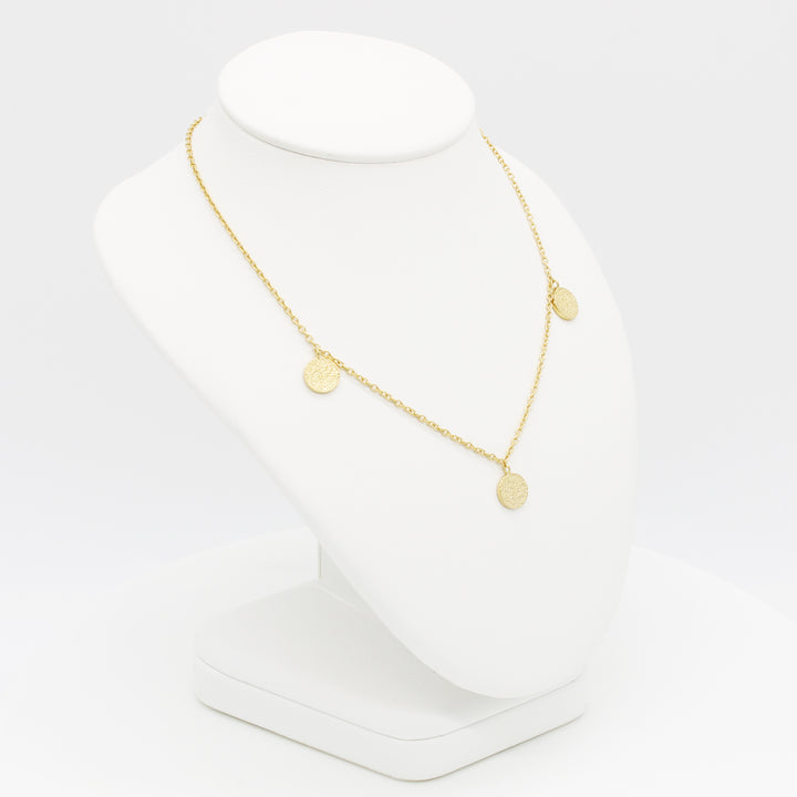 Gold Vermeil Three Disc Necklace