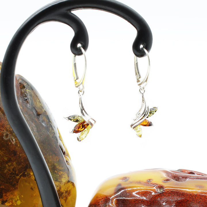 Mixed Amber Drop Earrings