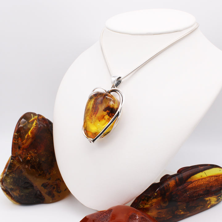 Baltic Amber Heart Pendant