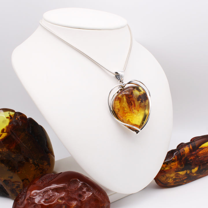 Baltic Amber Heart Pendant