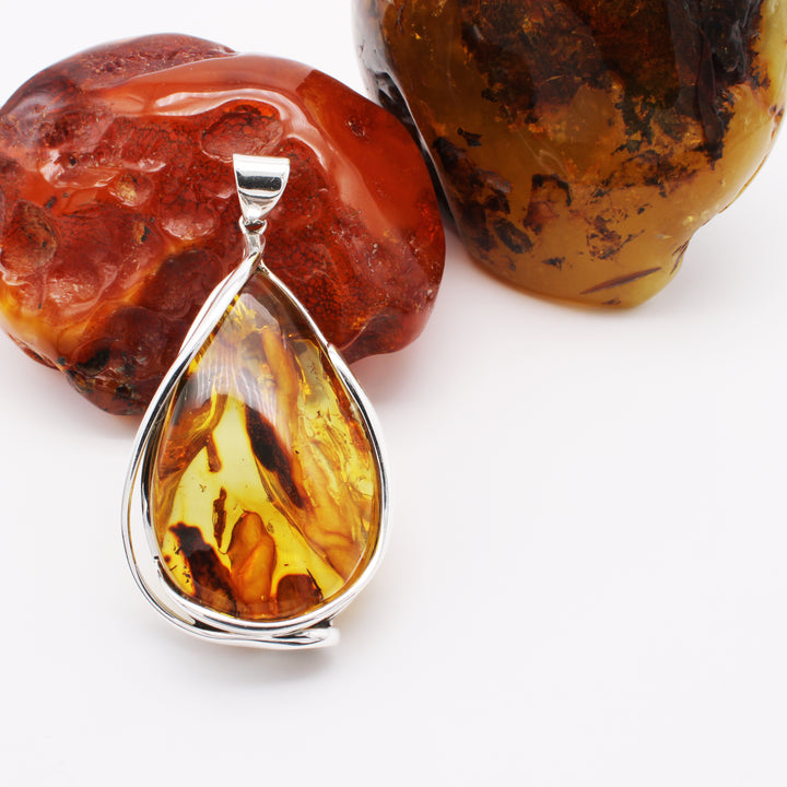 Baltic Amber Pear Pendant
