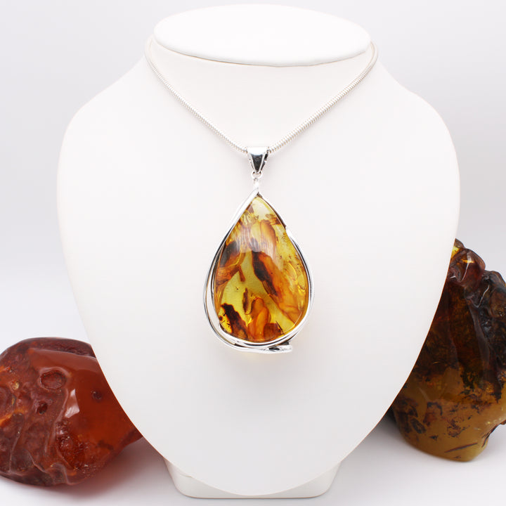 Baltic Amber Pear Pendant