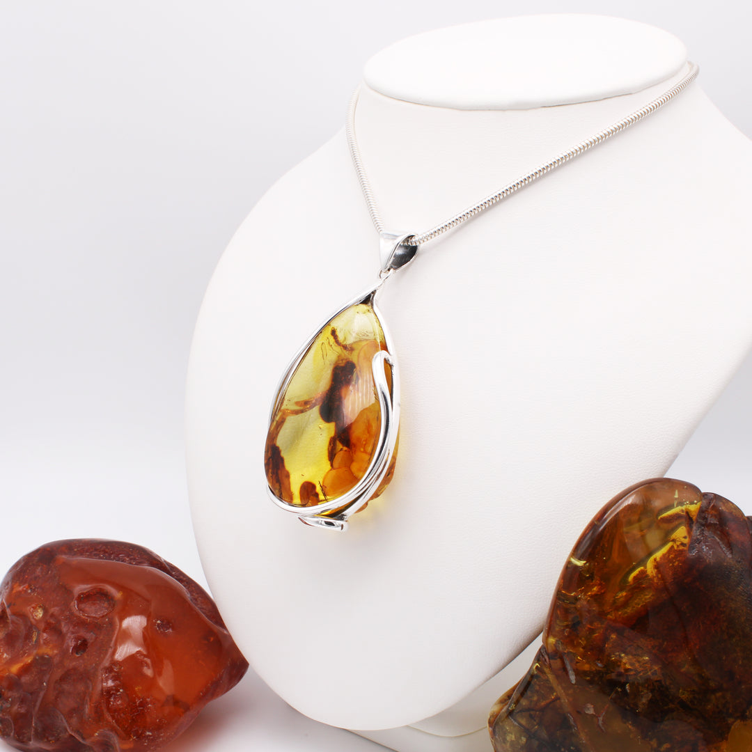 Baltic Amber Pear Pendant