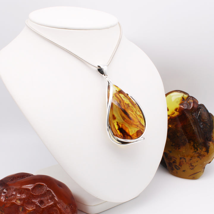 Baltic Amber Pear Pendant