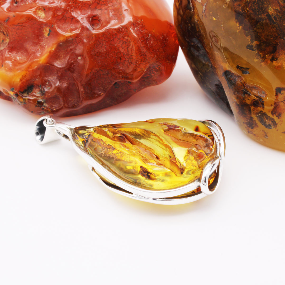 Baltic Amber Pear Pendant