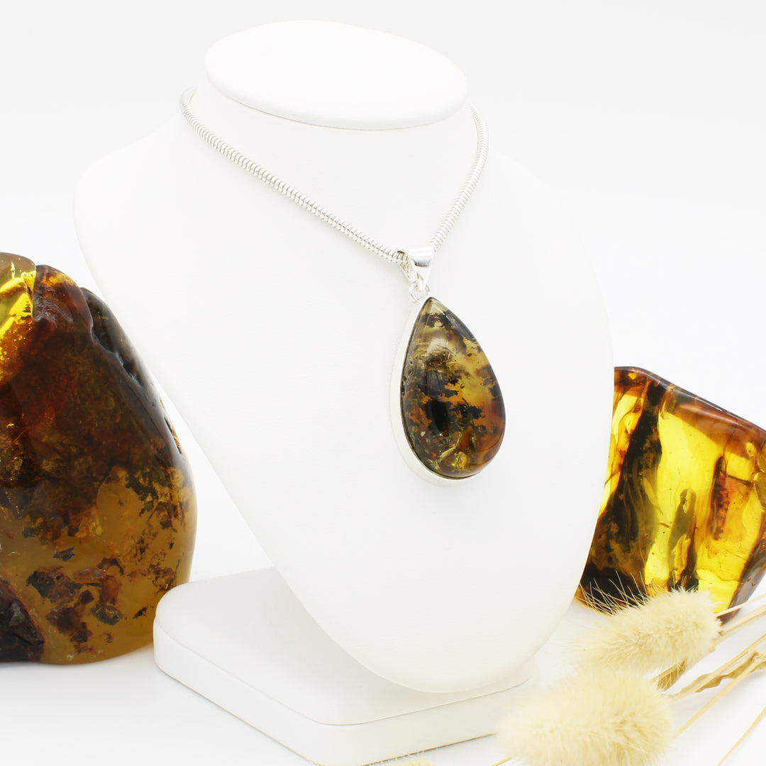 Baltic Amber Pear Pendant