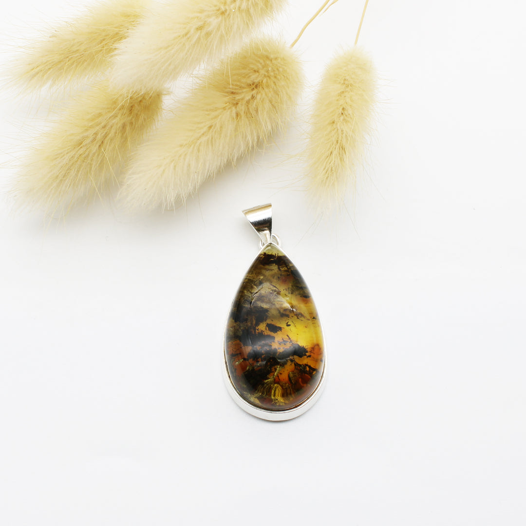 Baltic Amber Pear Pendant