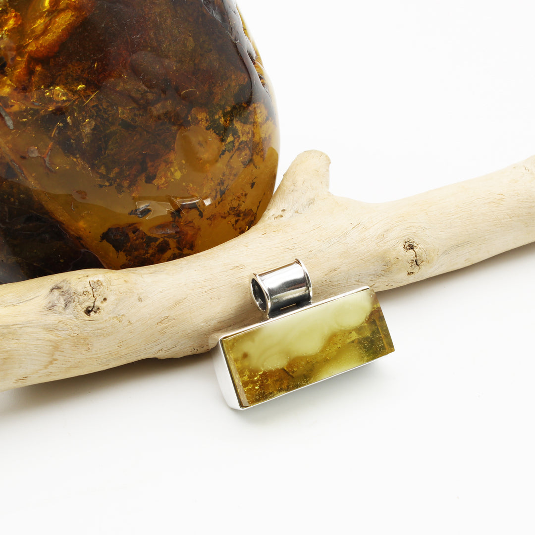 Landscape Baltic Amber Pendant